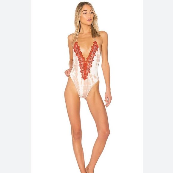 REVOLVE Mirage Desert Sand Tie Dye One Piece Blue Life - Picture 1 of 8